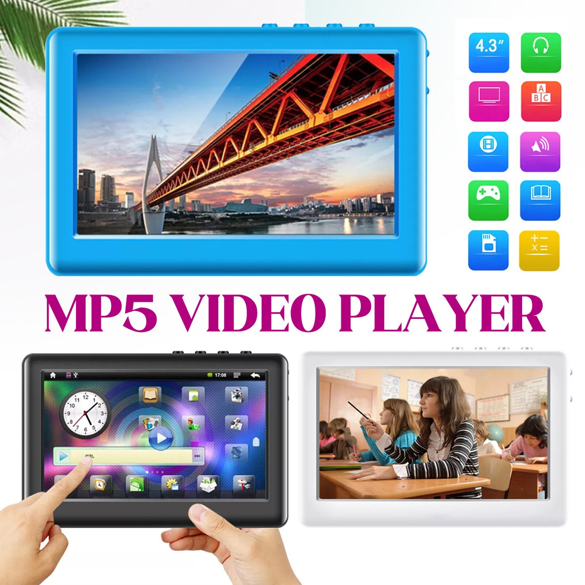 八7314【未使用品】デジタルミュージックプレーヤー MP4/MP5 MP4 MP5 Video Player 4.3