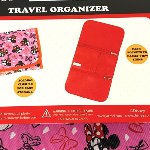 Disney Minnie Mouse Organizador de Viaje Cartera Rosa Estampado Completo Paquete de 2 - Imagen 4 de 5