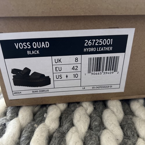 NEW Dr Martens VOSS Quad WOMEN'S Hydro LEATHER STRAP PLATFORM SANDALS Sz 10 - Picture 3 of 7