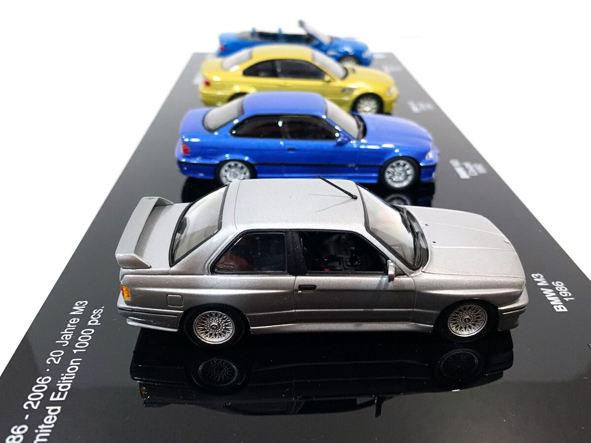 RARE RETIRED MINICHAMPS BMW M3 E30 E46 E46 20th ANNIVERSARY RARE RETIRED MINICHAMPS BMW M3 E30 E46 E46 20th ANNIVERSARY