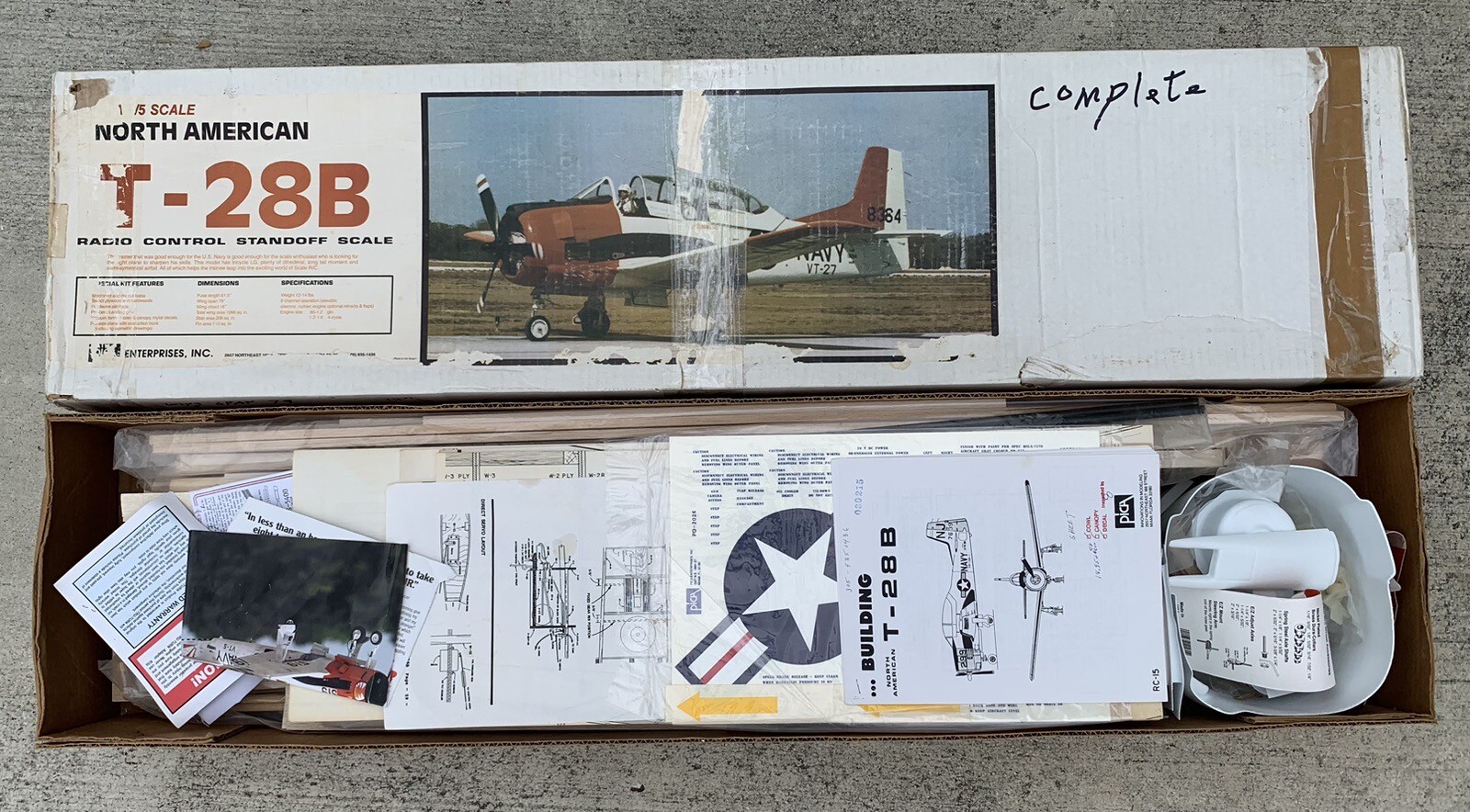 RARE Pica Models T28B Radio Control Model Airplane Kit 1/5 Scale eBay