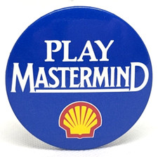Vtg 80's Shell Petrol Station Promotion MASTERMIND Car Oil Head Badge Pin P1023