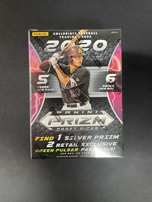 2020 Panini Prizm Draft Picks Baseball College Blaster Box Factory Sealed