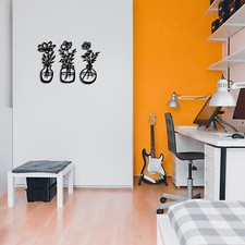 3PCS Flower Metal Wall Art Decor Metal Wall Hanging for Living Room Bedroom