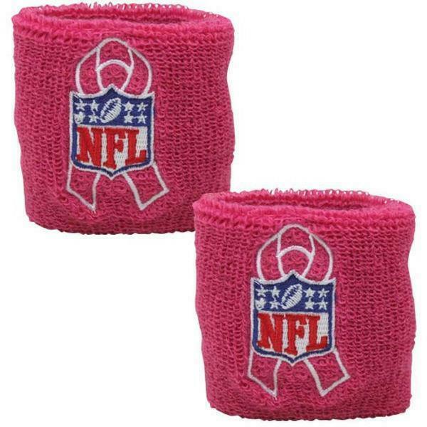 NFL Football Pink 3" Wrist Bands Breast Cancer Awareness Original