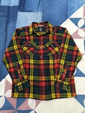 Vintage 1940s Hudson's Bay Company Buchanan Tartan Wool Flannel Shirt Medium
