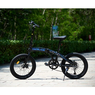 Folding Bicycle 20 Inch Bikes for Adults 7-Speed Variable Foldable City Bicycle - Image 1 of 4