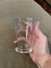 Vintage 1960’s Shrimp Cocktail Cheese Spread Jelly Juice Glass 3” Diameter (JL)