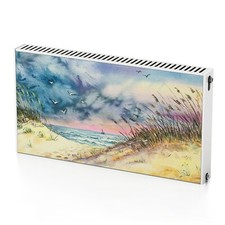 Decorative Magnetic Magnet Radiator Cover Skin Mat Screen Sea Sand Beach