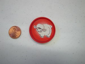 Fisher Price Barnyard Bingo Game Red Coin Token Sheep Preschool