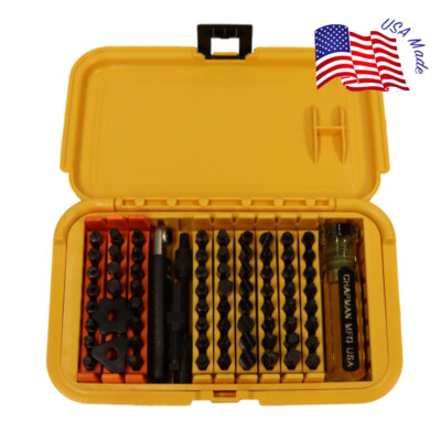 Chapman MFG #1000 Mity Master Screwdriver Bit Set USA MADE