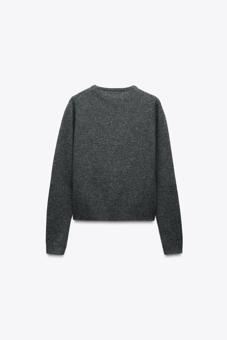 ZARA ウールジャケット EUR S Zara Womens Sweater Size S Gray Knit Wool Long Sleeve