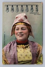 Antique Philips Light Bulb Advertising on Dutch Eindhoven Postcard French 1910s
