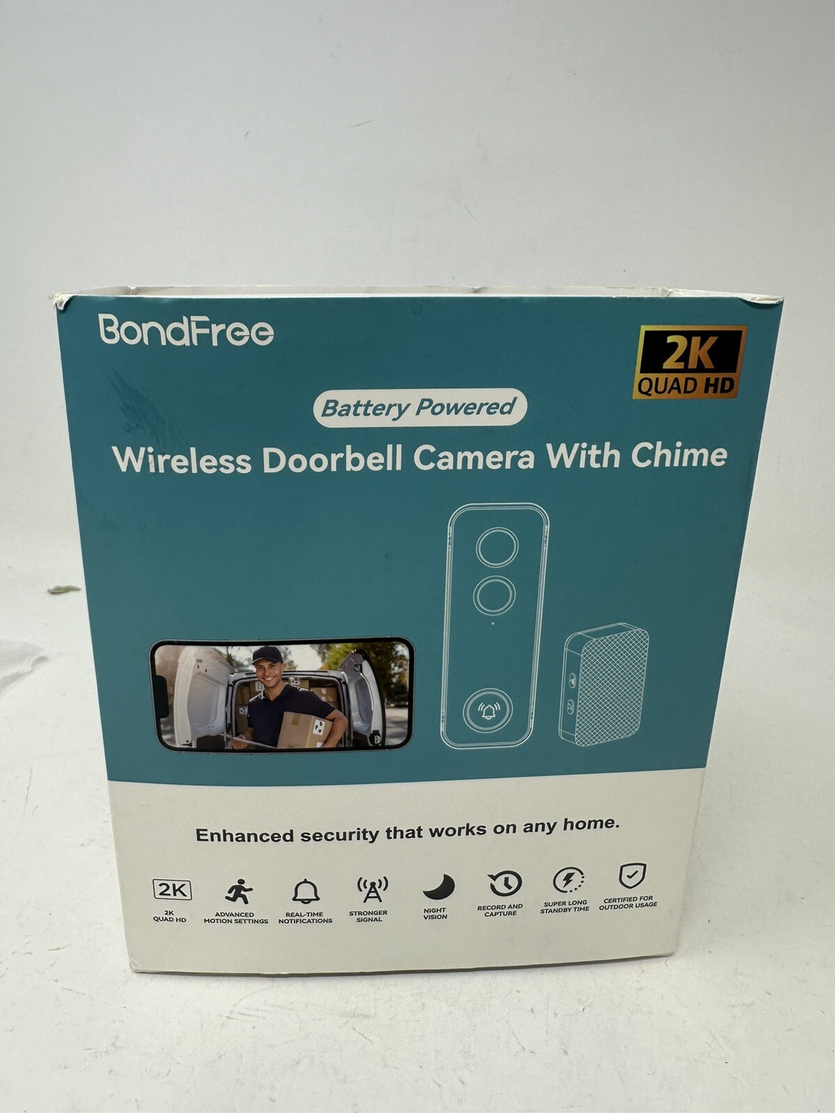 BondFree Wireless Doorbell Camera with Battery-Powered Chime-image
