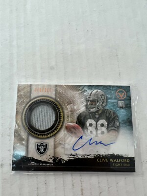 Clive Walford 2015 Valor Rookie Jersey Auto Card #SHA-CW Serial #276/317 