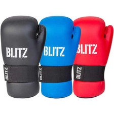 Blitz Sports PU Semi Contact Open Palm Gloves Karate Kickboxing Point Sparring