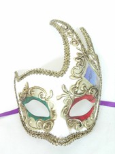 GOLD VENICE SCENE VENETIAN MASQUERADE MASK MARDI GRAS CARNIVAL PARTY MASKS C13