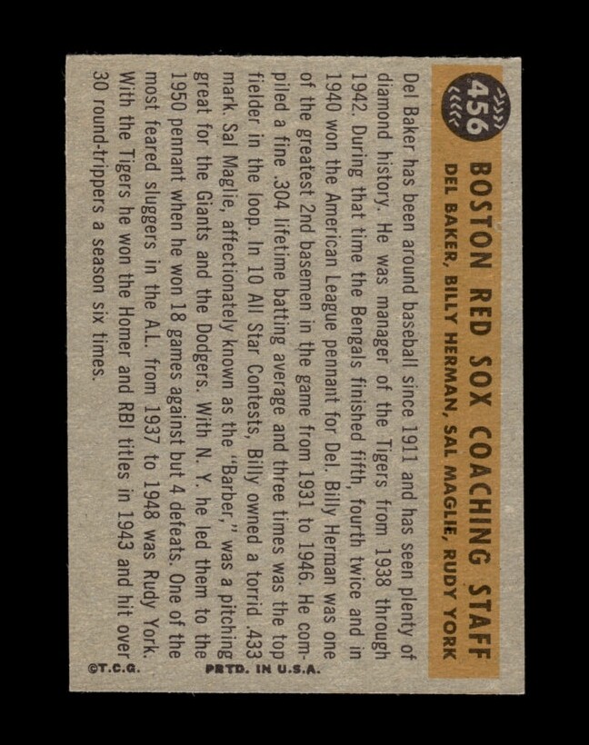 1960-topps-set-break-456-boston-red-sox-coaches-ex-exmint-gmcards-ebay