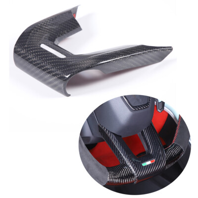 Real Carbon Fiber Steering Wheel U-shaped trim For Lamborghini URUS 2018-2023
