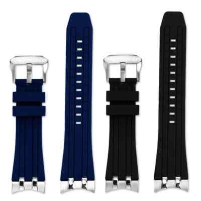 Gebogenes Silikon Uhrenarmband für Citizen Sky Eagle Blue Angel AT8020 JY8078...