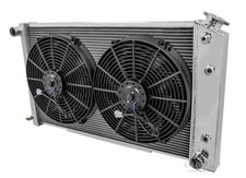 1971-1990 Chevy Caprice All Aluminum 3 Row KR Champion Radiator Fan Combo