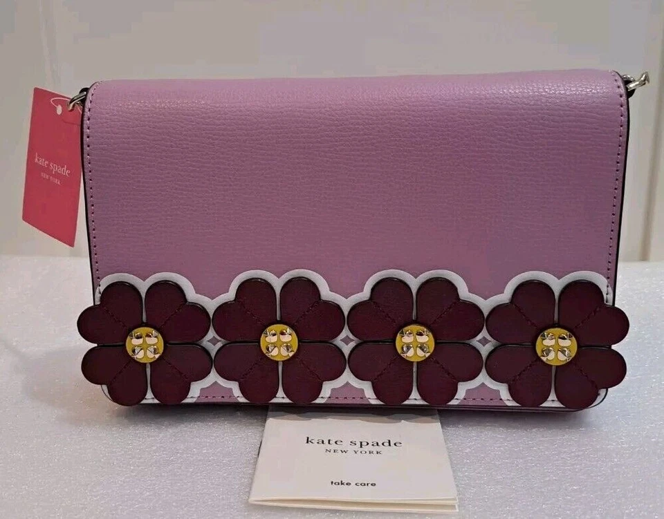 Kate Spade New York Lilac Clover Applique Crossbody Bag New With Tags! Rrp £175! - Image 4 of 4