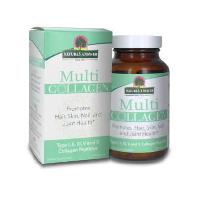 Nature's Answer Multi Collagen Type I, II, III, V & X | 90 Capsules | 1500 MG