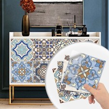 10PCS Floral Wall Sticker Self Adhesive Tiles Waterproof Ethnic Vintage Style