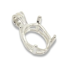 Oval Scalloped Pre-notched Pendant Mounting