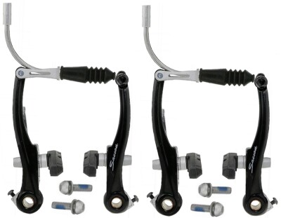 Fahrrad V-Brake Bremskörper Bremsen Set Aluminium schwarz Felgenbremse