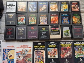 ATARI 7800 ProSystem Console + 21 Games - Controllers & Cables - Fully Tested!
