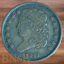 1832 Classic Head Half Cent AU #C506
