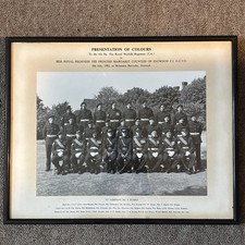Royal Norfolk Regiment WAR HEROS MEDALS GALORE  1962  FRAMED PHOTOGRAPH NORWICH