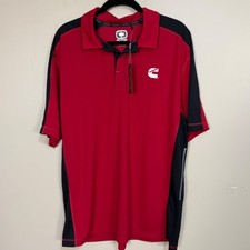 Camisa Polo OGIO Cummins Hombres XL Roja Negra Bloques de Color Rendimiento Manga Corta NUEVA