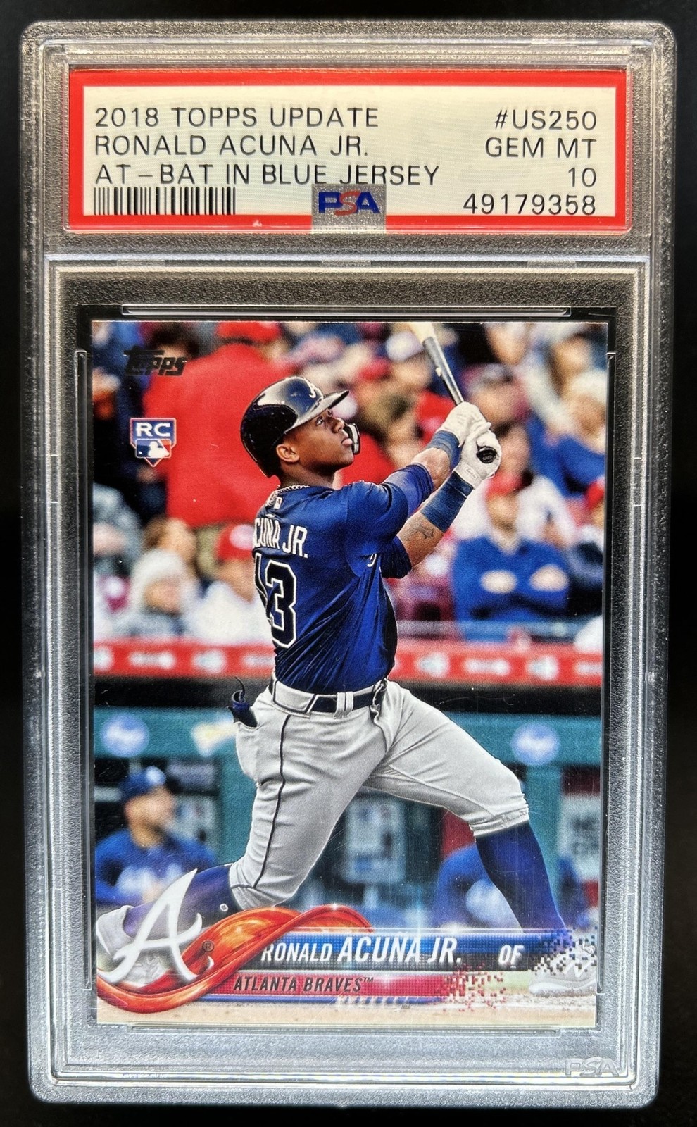 2018 Topps Update Ronald Acuna Jr. RC Rookie #US250a Braves PSA 10 GEM MINT