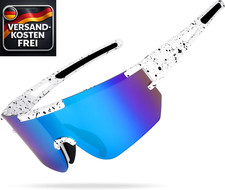 Fahrradbrille Polarisiert UV400 Sonnenbrille Winddicht Rennrad Blau Herren Damen