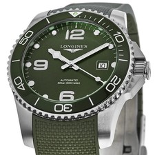 New Longines HydroConquest Automatic Green Dial Men's Watch L3.781.4.06.9 2