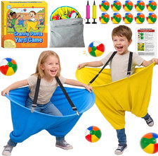 Granny Pants Yard Game for Adults and Kids, Big Pants Ball Catch Game with 2 Gia