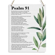 Inspirational Scripture Wall Art Bible Verses Psalm 91 10"L x 8"W, psalm 91