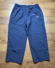 Vintage Y2K Nike Mens 2XL Blue Mesh Lined Windbreaker Track Pants Baggy