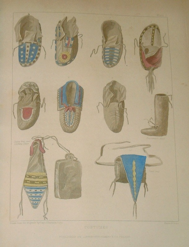 SCHOOLCRAFT - INDIAN TRIBES- 1853- volume 3 only, with hand-colored plates