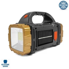 High Lumens Solar Rechargeable LED Spotlight & Work Light