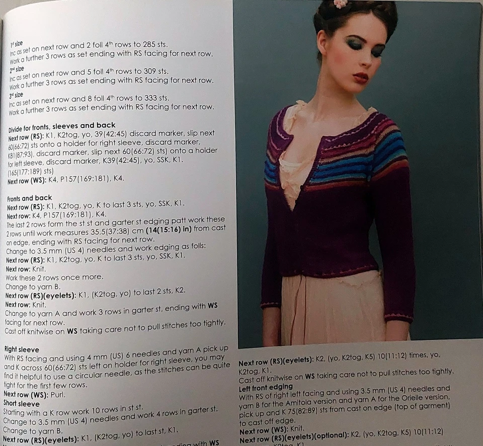 Louisa Harding ODENSE Knitting Booklet #139 Amilola Orielle Sweaters neck wraps - Image 2 of 4