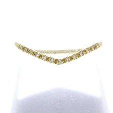 Auth agete - 18K Yellow Gold Diamond Ring #5 1/2
