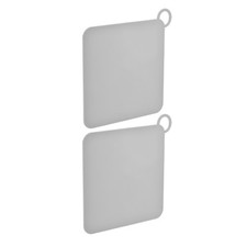 2Pcs 6x6" Silicone Tub Stopper Floor Drain Cover Grey Anti-Odor Mat for Bathtub