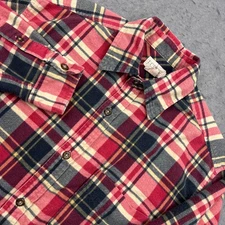 VTG J. Crew Oarsman Flannel Shirt Mens XS Red Plaid Long Sleeve Button Up Preppy
