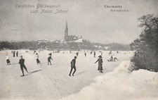 AK Chemnitz v. 1914 - Schloßteich im Winter ...