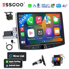 Android 14 10" 8Kern 6+128G 1 DIN Autoradio GPS WIFI Navi Bluetooth Camera DAB+