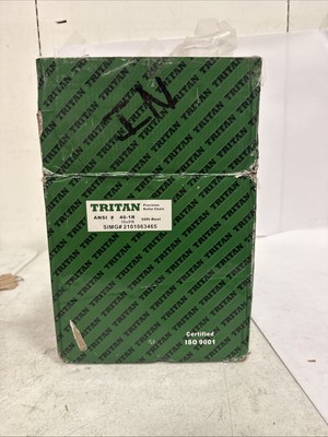 Tritan 40-1R X 50Ft Roller Chain,Single Strand, Riveted,50Ft