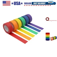 Colored Masking Tape, Colored Painters Tape for Arts & Crafts, Labeling or Co...